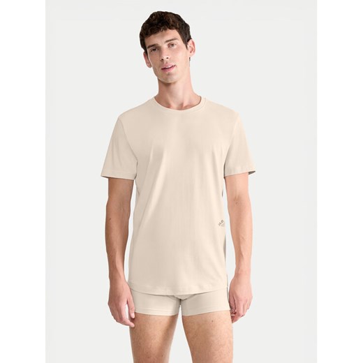 Sloggi T-Shirt 10215508 Beżowy Regular Fit ze sklepu MODIVO w kategorii T-shirty męskie - zdjęcie 183947210
