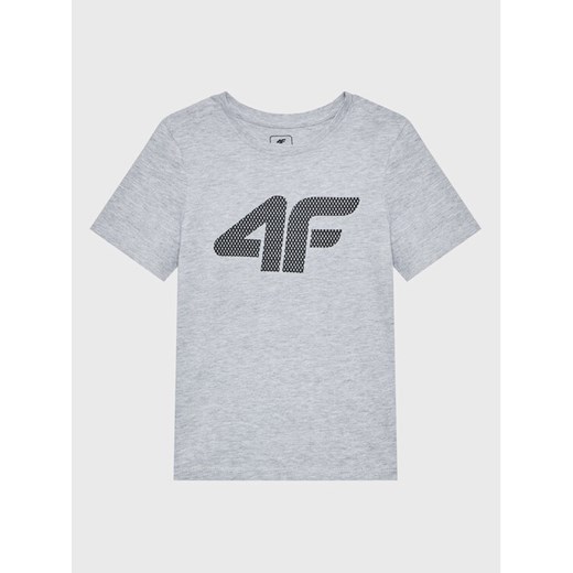 4F T-Shirt HJZ22-JTSM002 Szary Regular Fit ze sklepu MODIVO w kategorii T-shirty chłopięce - zdjęcie 183947230