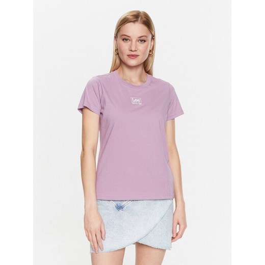 Lee T-Shirt L49EEHA39 112333683 Fioletowy Regular Fit Lee XS MODIVO
