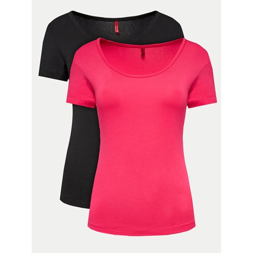 Hugo Komplet 2 t-shirtów Twin 50469660 Różowy Regular Fit XS MODIVO