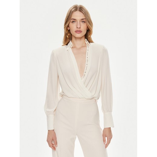 Elisabetta Franchi Body CB-008-42E2-4163 Biały Regular Fit ze sklepu MODIVO w kategorii Bluzki damskie - zdjęcie 183947340
