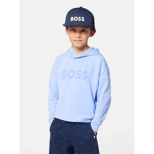 BOSS Bluza J52028 D Błękitny Loose Fit ze sklepu MODIVO w kategorii Bluzy chłopięce - zdjęcie 183947374