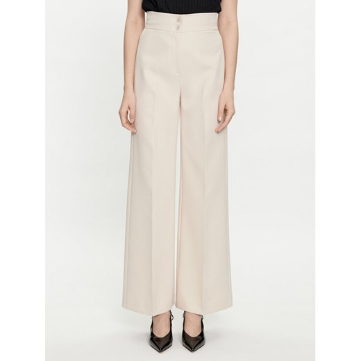 Maryley Spodnie materiałowe 24EB680/43GE Beżowy Wide Leg ze sklepu MODIVO w kategorii Spodnie damskie - zdjęcie 183947403