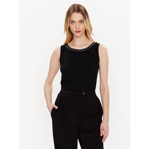 Fabiana Filippi Top JED273W150 Czarny Regular Fit ze sklepu MODIVO w kategorii Bluzki damskie - zdjęcie 183947432