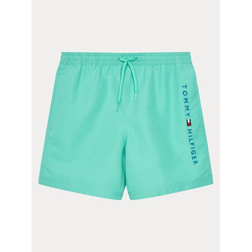 Tommy Hilfiger Szorty kąpielowe UB0UB00487 Zielony Regular Fit ze sklepu MODIVO w kategorii Kąpielówki chłopięce - zdjęcie 183947464