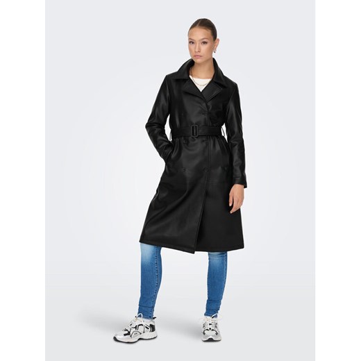 JDY Trencz 15302152 Czarny Regular Fit ze sklepu MODIVO w kategorii Płaszcze damskie - zdjęcie 183947631