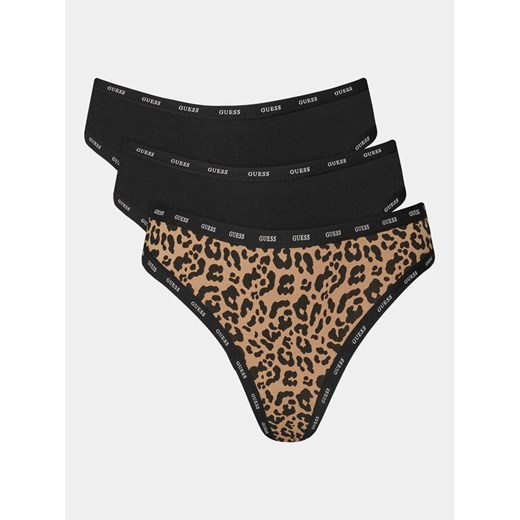 Guess Komplet 3 par fig brazylijskich Basic Brazil O4GG24 K6YW1 Czarny ze sklepu MODIVO w kategorii Majtki damskie - zdjęcie 183947693