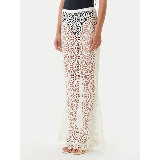 NORMA KAMALI Spódnica maxi ST125SCRP02840 Beżowy Slim Fit ze sklepu MODIVO w kategorii Odzież plażowa - zdjęcie 183947694