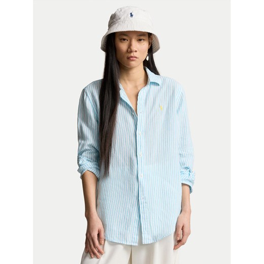 Polo Ralph Lauren Koszula 211910644008 Błękitny Regular Fit ze sklepu MODIVO w kategorii Koszule damskie - zdjęcie 183947700