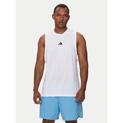 adidas Koszulka techniczna Designed for Training IS3795 Biały Regular Fit ze sklepu MODIVO w kategorii T-shirty męskie - zdjęcie 183947782