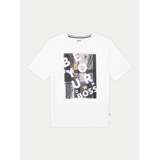 Boss T-Shirt J51217 S Biały Regular Fit ze sklepu MODIVO w kategorii T-shirty chłopięce - zdjęcie 183947791