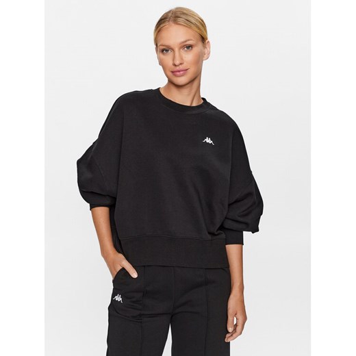 Kappa Bluza 313022 Czarny Loose Fit ze sklepu MODIVO w kategorii Bluzy damskie - zdjęcie 183947792