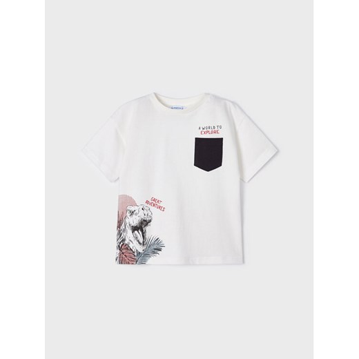 Mayoral T-Shirt 3005 Biały Regular Fit ze sklepu MODIVO w kategorii Bluzki dziewczęce - zdjęcie 183947800
