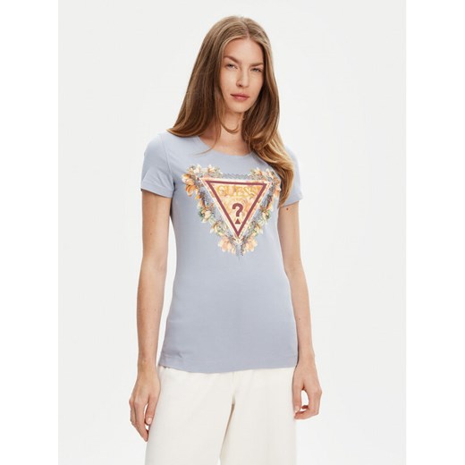 Guess T-Shirt W5YI08 J1314 Niebieski Regular Fit - id: 0000305237019 - marki Guess - 183947844 Guess T-Shirt W5YI08 J1314 Niebieski Regular Fit ze sklepu MODIVO w kategorii Bluzki damskie - zdjęcie 183947844
