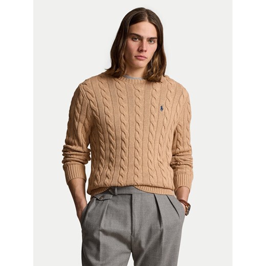 Polo Ralph Lauren Sweter 710775885014 Beżowy Regular Fit ze sklepu MODIVO w kategorii Swetry męskie - zdjęcie 183947851