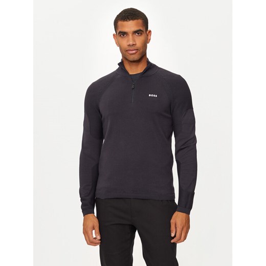 Boss Sweter Perform-X_QZ 50498525 Granatowy Regular Fit ze sklepu MODIVO w kategorii Swetry męskie - zdjęcie 183947853