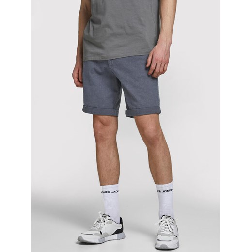 Jack&Jones Szorty materiałowe Kenso 12183665 Granatowy Regular Fit ze sklepu MODIVO w kategorii Spodenki męskie - zdjęcie 183947933