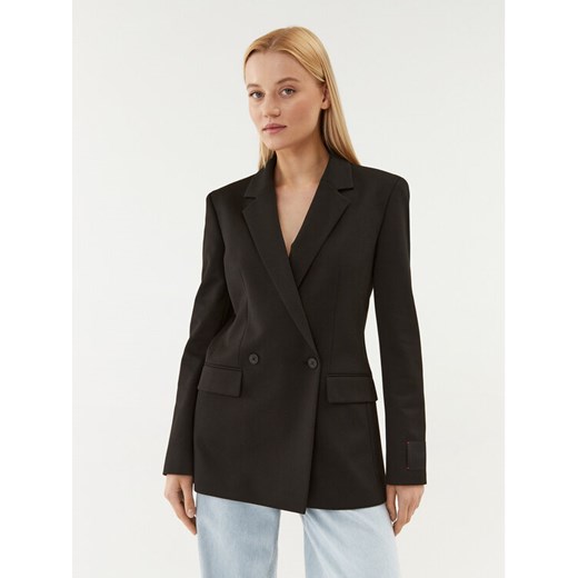 Hugo Marynarka Amaga 50494607 Czarny Relaxed Fit ze sklepu MODIVO w kategorii Marynarki damskie - zdjęcie 183947951