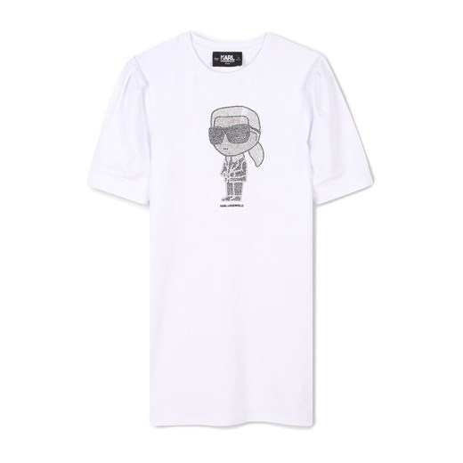 Karl Lagerfeld Kids Sukienka codzienna Z30458 M Biały Regular Fit ze sklepu MODIVO w kategorii Sukienki niemowlęce - zdjęcie 183947970
