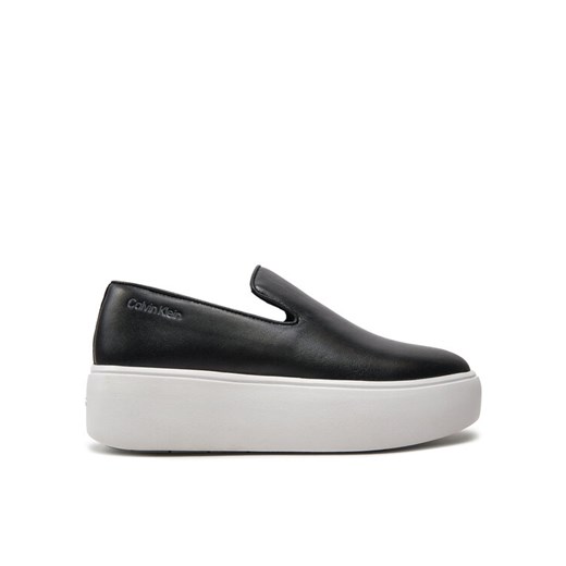 Calvin Klein Tenisówki FLATFORM CUPSOLE SLIP ON LTH HW0HW01893 Czarny ze sklepu MODIVO w kategorii Trampki damskie - zdjęcie 183948050