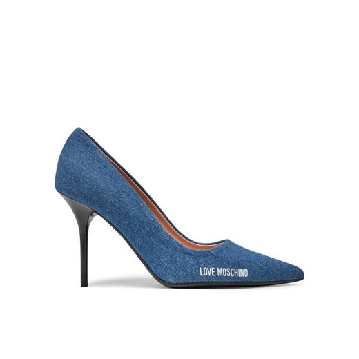 LOVE MOSCHINO Szpilki JA10089G1LJO5700 Niebieski ze sklepu MODIVO w kategorii Czółenka - zdjęcie 183948081