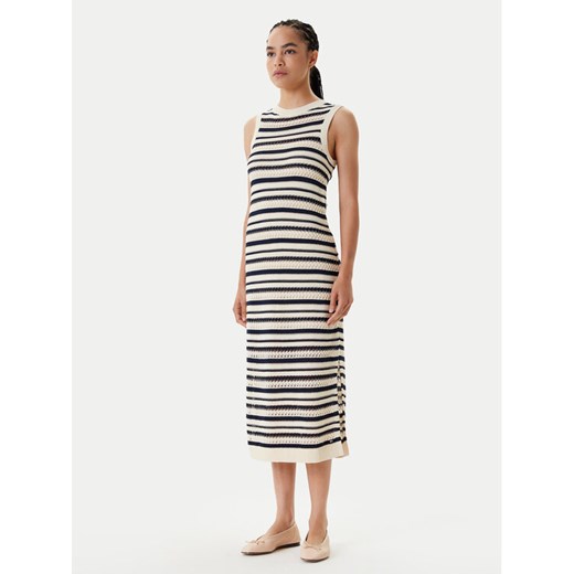 Tommy Hilfiger Sukienka dzianinowa WW0WW45649 Beżowy Slim Fit ze sklepu MODIVO w kategorii Sukienki - zdjęcie 183948122