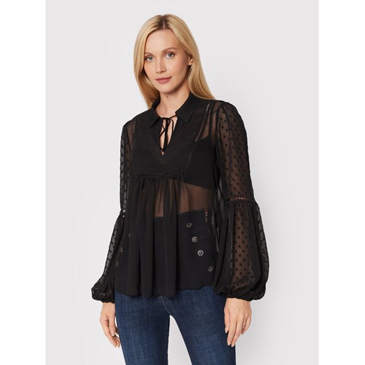 Guess Bluzka W2YH53 WDW52 Czarny Relaxed Fit Guess S MODIVO