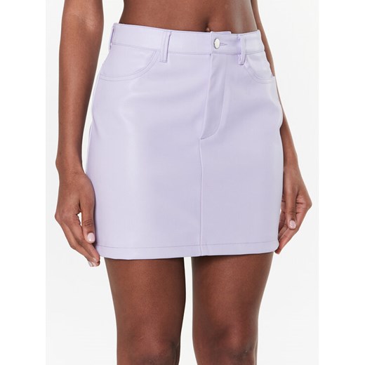 United Colors Of Benetton Spódnica z imitacji skóry 4NVBD000X Fioletowy Regular Fit ze sklepu MODIVO w kategorii Spódnice - zdjęcie 183948242