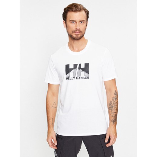 Helly Hansen T-Shirt Nord Graphic 62978 Biały Regular Fit ze sklepu MODIVO w kategorii T-shirty męskie - zdjęcie 183948333