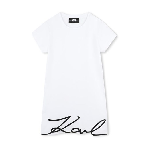Karl Lagerfeld Kids Sukienka codzienna Z30454 S Biały Regular Fit ze sklepu MODIVO w kategorii Sukienki dziewczęce - zdjęcie 183948353
