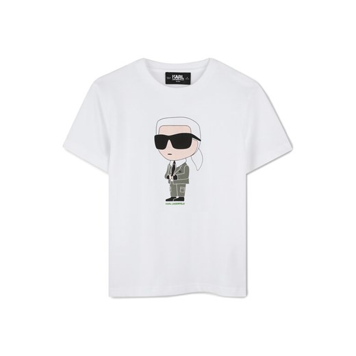 Karl Lagerfeld Kids T-Shirt Z30437 D Biały Regular Fit ze sklepu MODIVO w kategorii T-shirty chłopięce - zdjęcie 183948414
