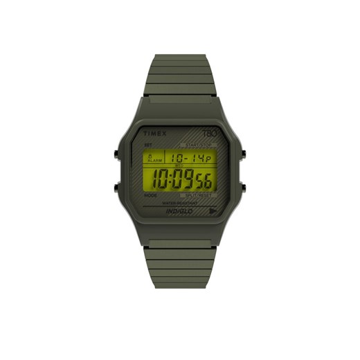 Timex Zegarek T80 TW2U94000 Zielony ze sklepu MODIVO w kategorii Zegarki - zdjęcie 183948421