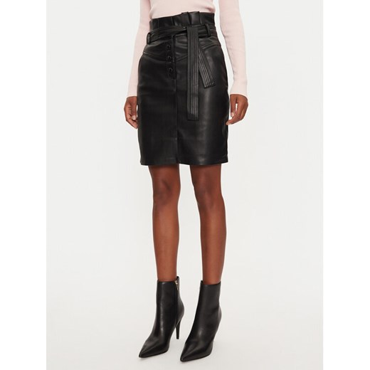 Morgan Spódnica z imitacji skóry 232-JANI Czarny Slim Fit Morgan 38 MODIVO