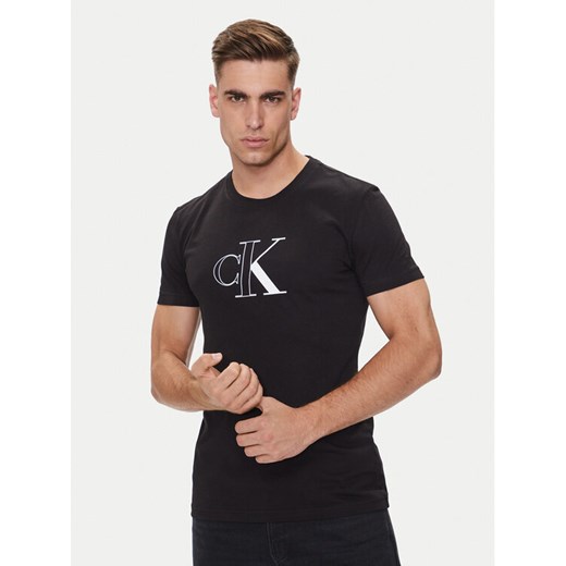 Calvin Klein Jeans T-Shirt Outline Monologo J30J325678 Czarny Slim Fit L MODIVO