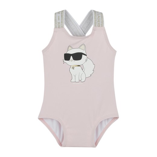 Karl Lagerfeld Kids Strój kąpielowy Z30512 S Różowy ze sklepu MODIVO w kategorii Stroje kąpielowe - zdjęcie 183948552