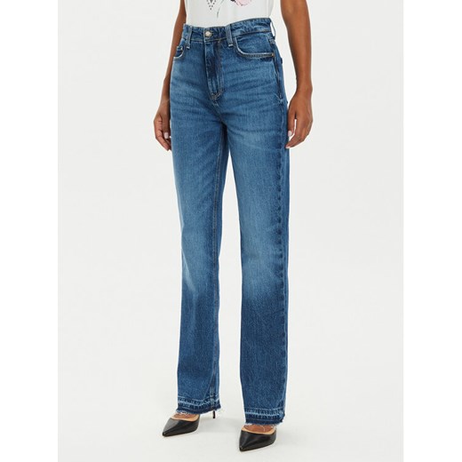 Guess Jeansy W4YA33 D5DD4 Granatowy Straight Fit ze sklepu MODIVO w kategorii Jeansy damskie - zdjęcie 183948573