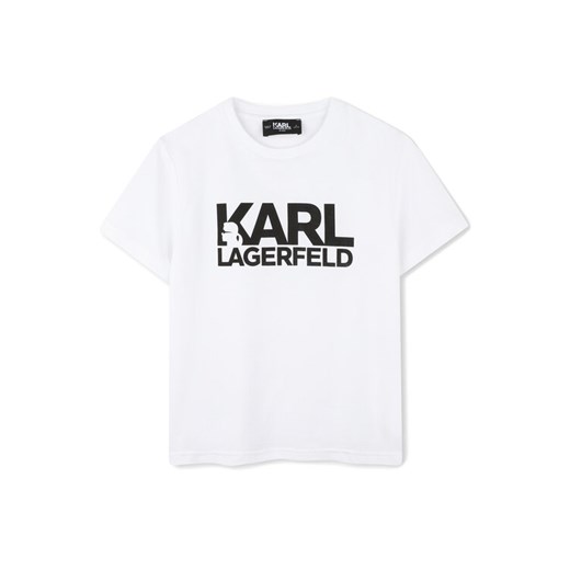 Karl Lagerfeld Kids T-Shirt Z30435 M Biały Regular Fit ze sklepu MODIVO w kategorii T-shirty chłopięce - zdjęcie 183948650