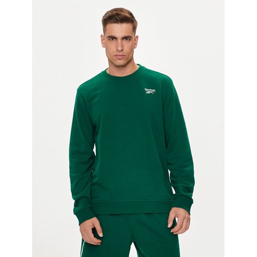Reebok Bluza Identlty Logo 100200315 Zielony Regular Fit ze sklepu MODIVO w kategorii Bluzy męskie - zdjęcie 183948813