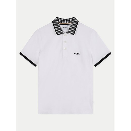 Boss Polo J51177 D Biały Slim Fit ze sklepu MODIVO w kategorii T-shirty chłopięce - zdjęcie 183948922