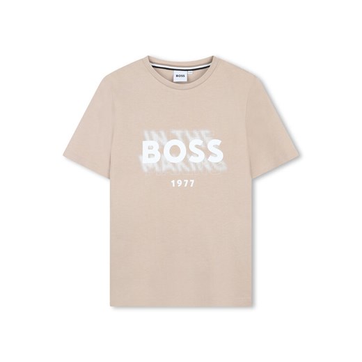 BOSS T-Shirt J52046 D Beżowy Regular Fit ze sklepu MODIVO w kategorii T-shirty chłopięce - zdjęcie 183949014