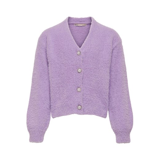 Kids ONLY Kardigan 15306451 Fioletowy Regular Fit ze sklepu MODIVO w kategorii Swetry dziewczęce - zdjęcie 183949024