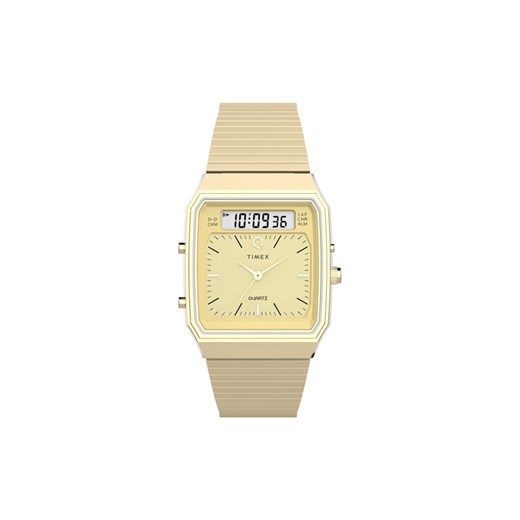 Timex Zegarek Q Timex® 1982 Chronograph TW2Y06000 Złoty ze sklepu MODIVO w kategorii Zegarki - zdjęcie 183949040