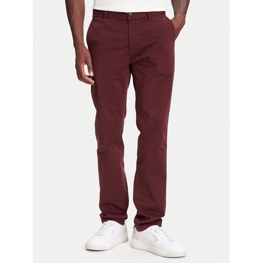 BOSS Chinosy 50510933 Bordowy Slim Fit ze sklepu MODIVO w kategorii Spodnie męskie - zdjęcie 183949042