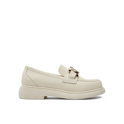 Loafersy Patrizia Pepe PJ282.02 Écru ze sklepu eobuwie.pl w kategorii Lordsy damskie - zdjęcie 183969460