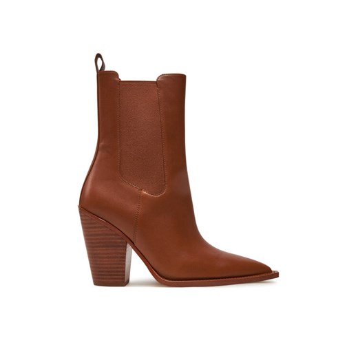 Kowbojki Michael Kors Leni Leather Boot 40T4LNHE5L Brązowy ze sklepu eobuwie.pl w kategorii Botki - zdjęcie 183969753