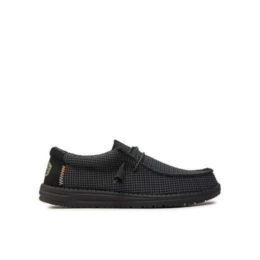 Mokasyny Hey Dude Wally Sport Mesh 40403-060 Czarny ze sklepu eobuwie.pl w kategorii Mokasyny męskie - zdjęcie 183970284
