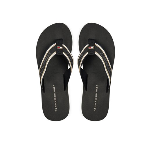 Japonki Tommy Hilfiger Im Hilfiger Beach Sandal FW0FW08015 Czarny ze sklepu eobuwie.pl w kategorii Klapki damskie - zdjęcie 183970490