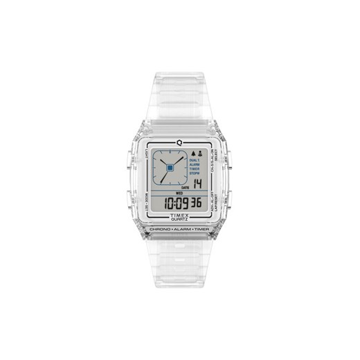 Zegarek Timex Q LCA TW2W45200 Przezroczysty ze sklepu eobuwie.pl w kategorii Zegarki - zdjęcie 183970522
