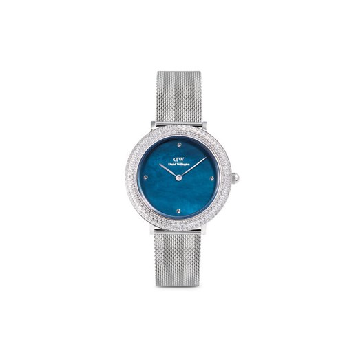 Zegarek Daniel Wellington Crystalline Bezel 3 DW00100825 Srebrny ze sklepu eobuwie.pl w kategorii Zegarki - zdjęcie 183970671