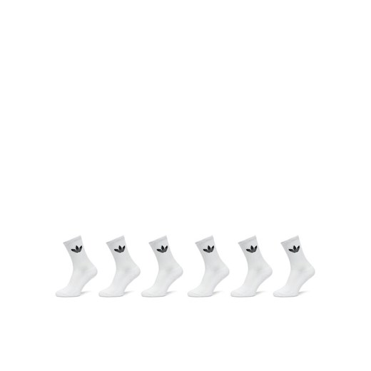 Zestaw 6 par wysokich skarpet unisex adidas Trefoil Cushion IJ5619 Biały ze sklepu eobuwie.pl w kategorii Skarpetki męskie - zdjęcie 183970793